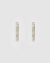 Izoa Wren Huggie Earrings Silver