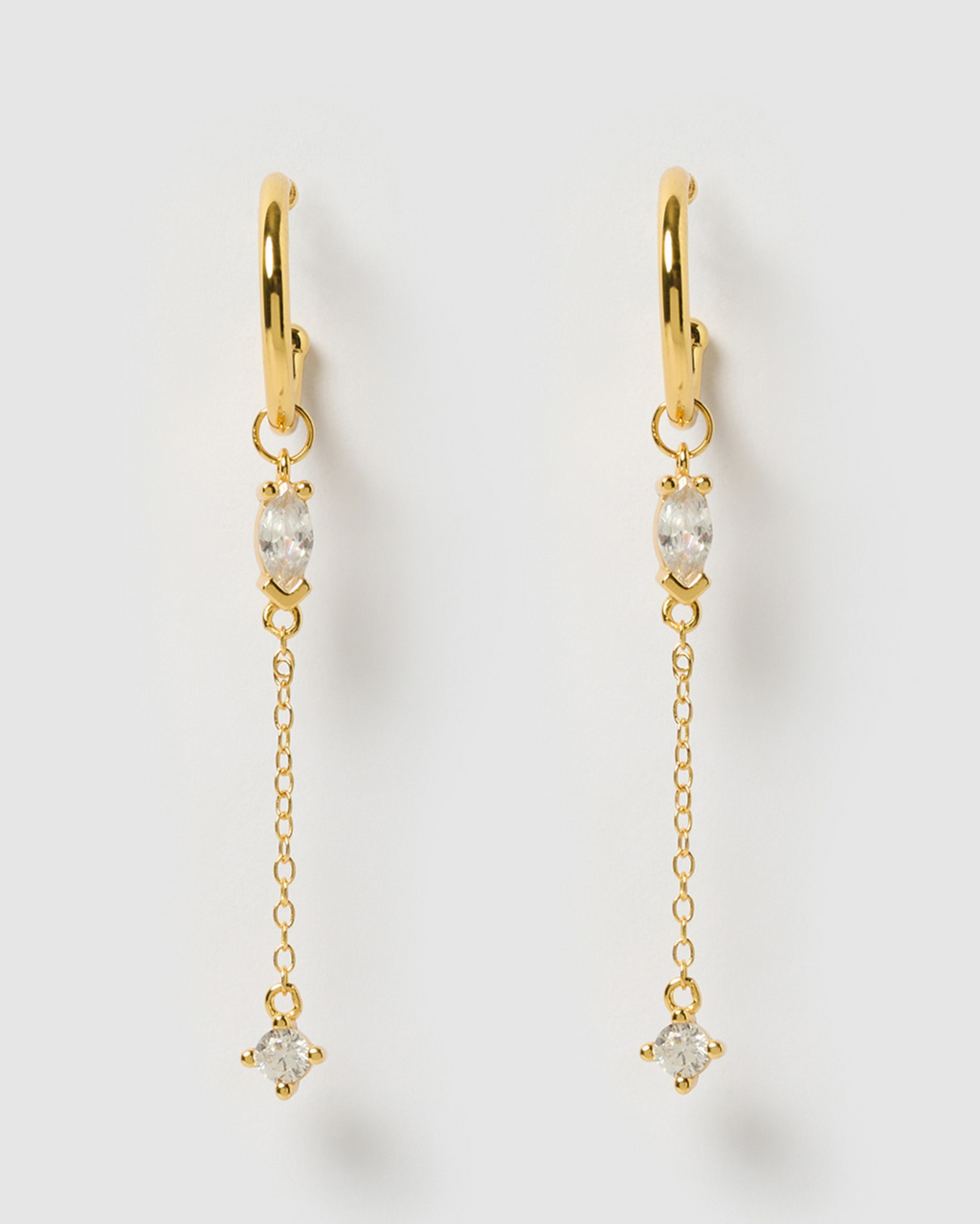 Izoa Anika Hoop Earrings Gold