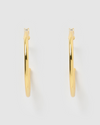Izoa Sage Hoop Earrings Gold