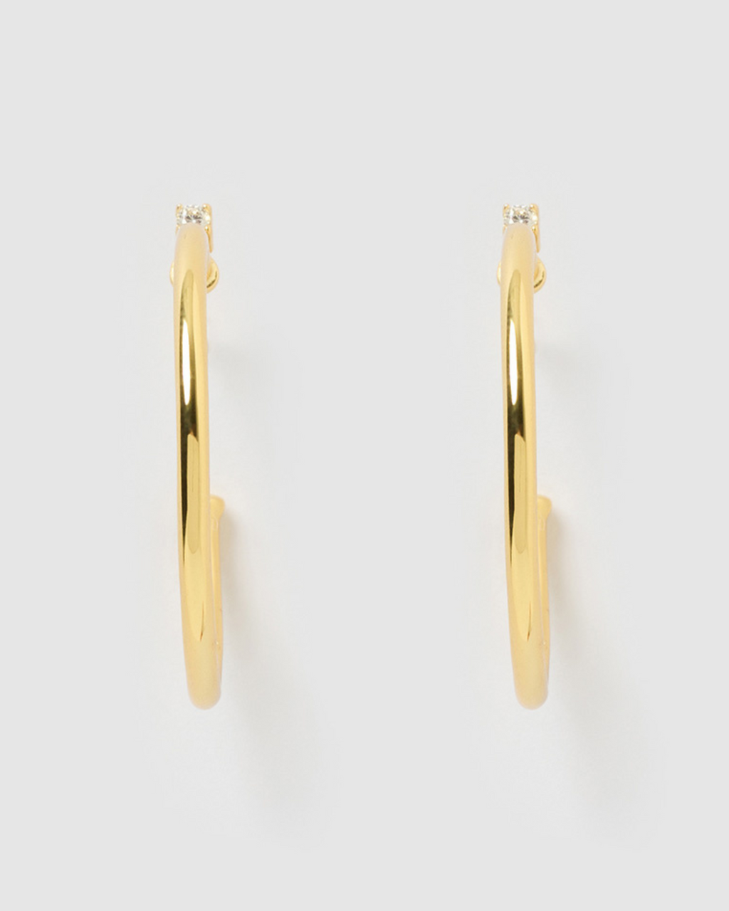 Izoa Sage Hoop Earrings Gold