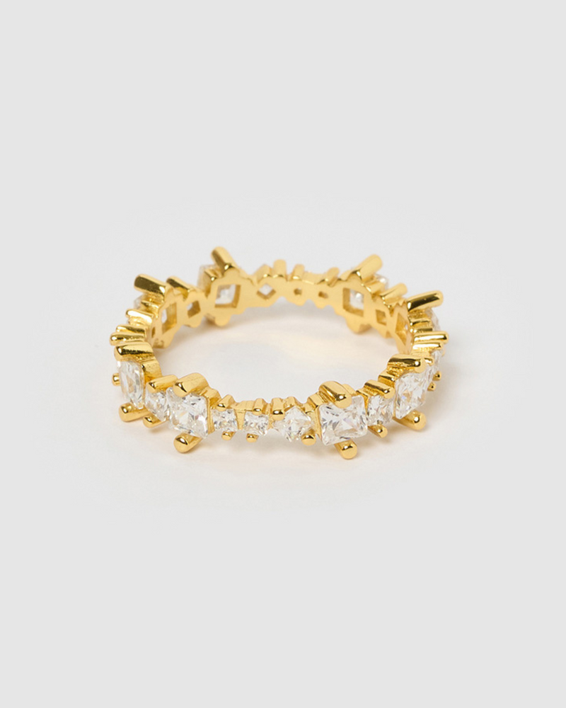 Izoa Lyla Ring Gold Clear