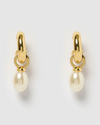 Izoa Alina Earrings Gold Freshwater Pearl