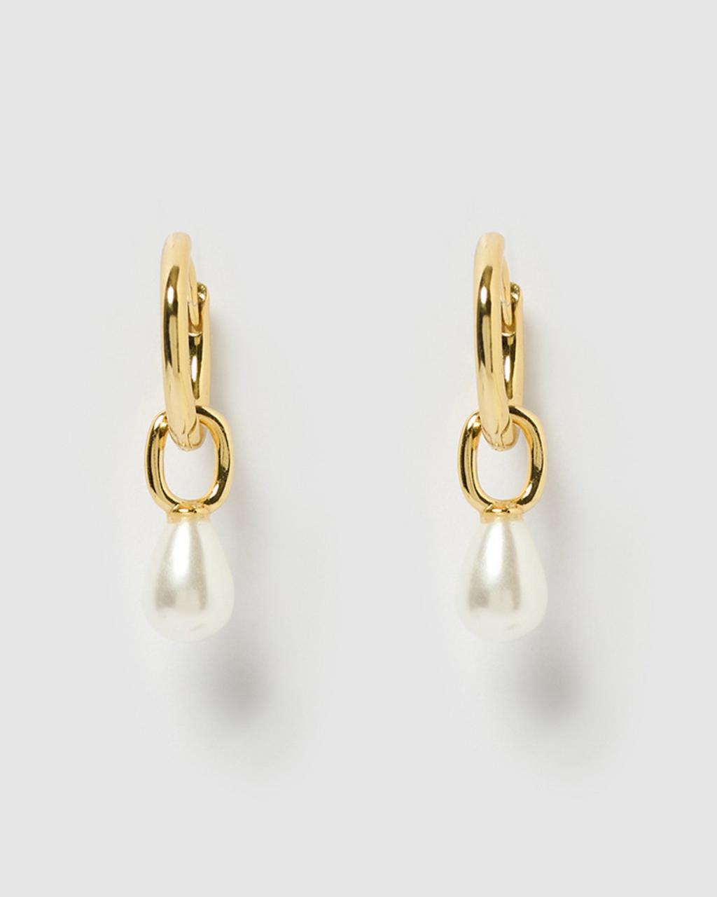 Izoa Jen Earrings Gold Faux Pearl