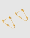 Izoa Tori Drop Stud Earrings Gold