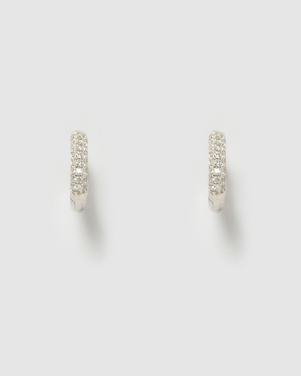 Izoa Kaylee Huggie Earrings Silver