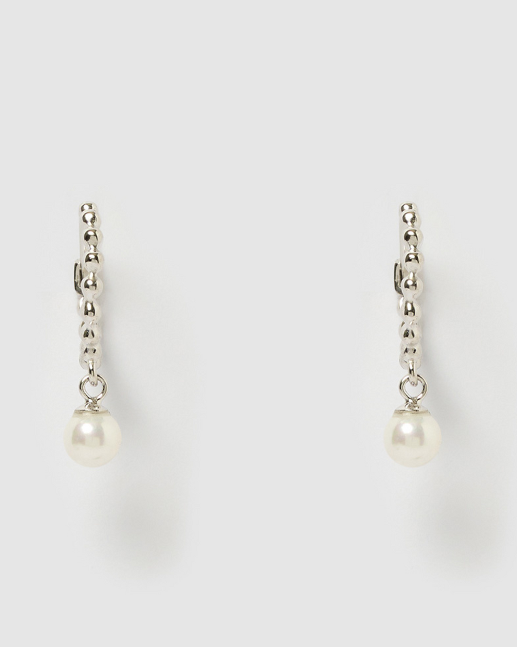 Izoa Eliza Earrings Silver Pearl