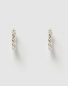 Izoa Angela Huggie Earrings Silver