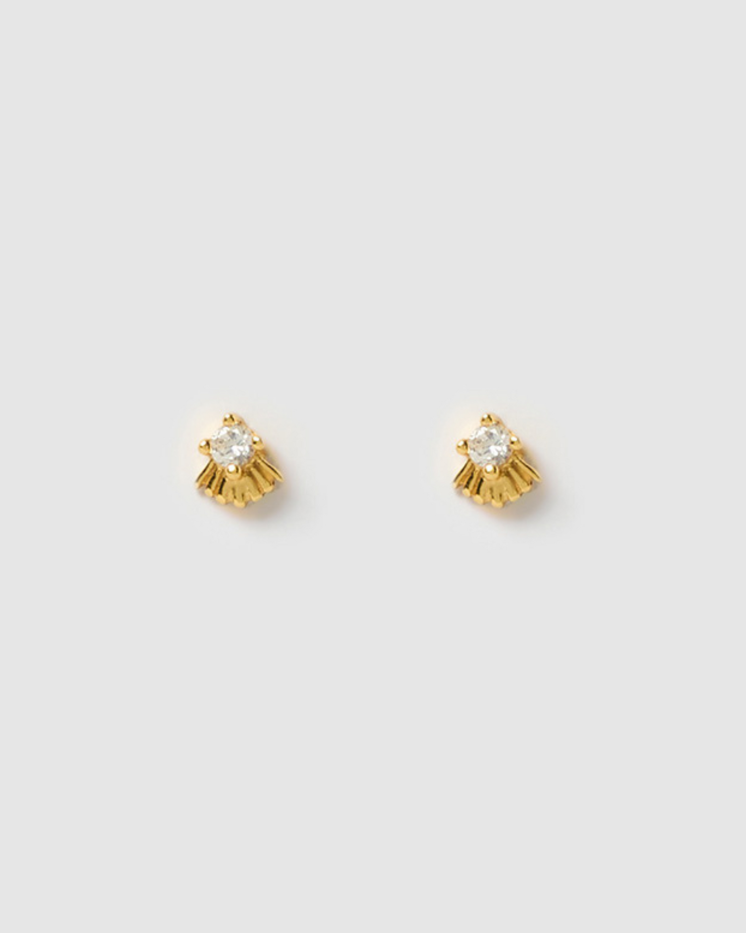 Izoa Mira Stud Earrings Gold