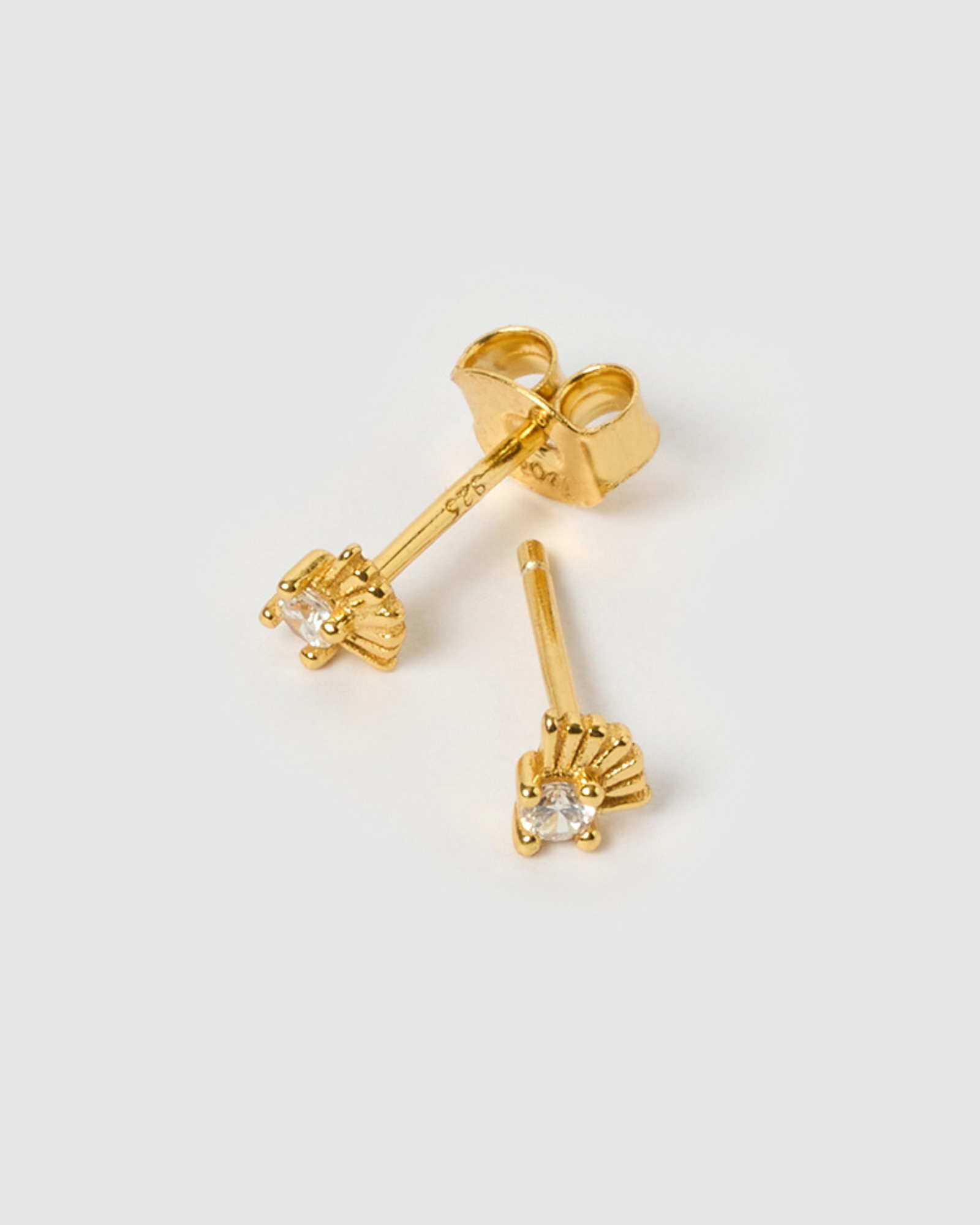 Izoa Mira Stud Earrings Gold