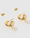 Izoa Alina Earrings Gold Freshwater Pearl