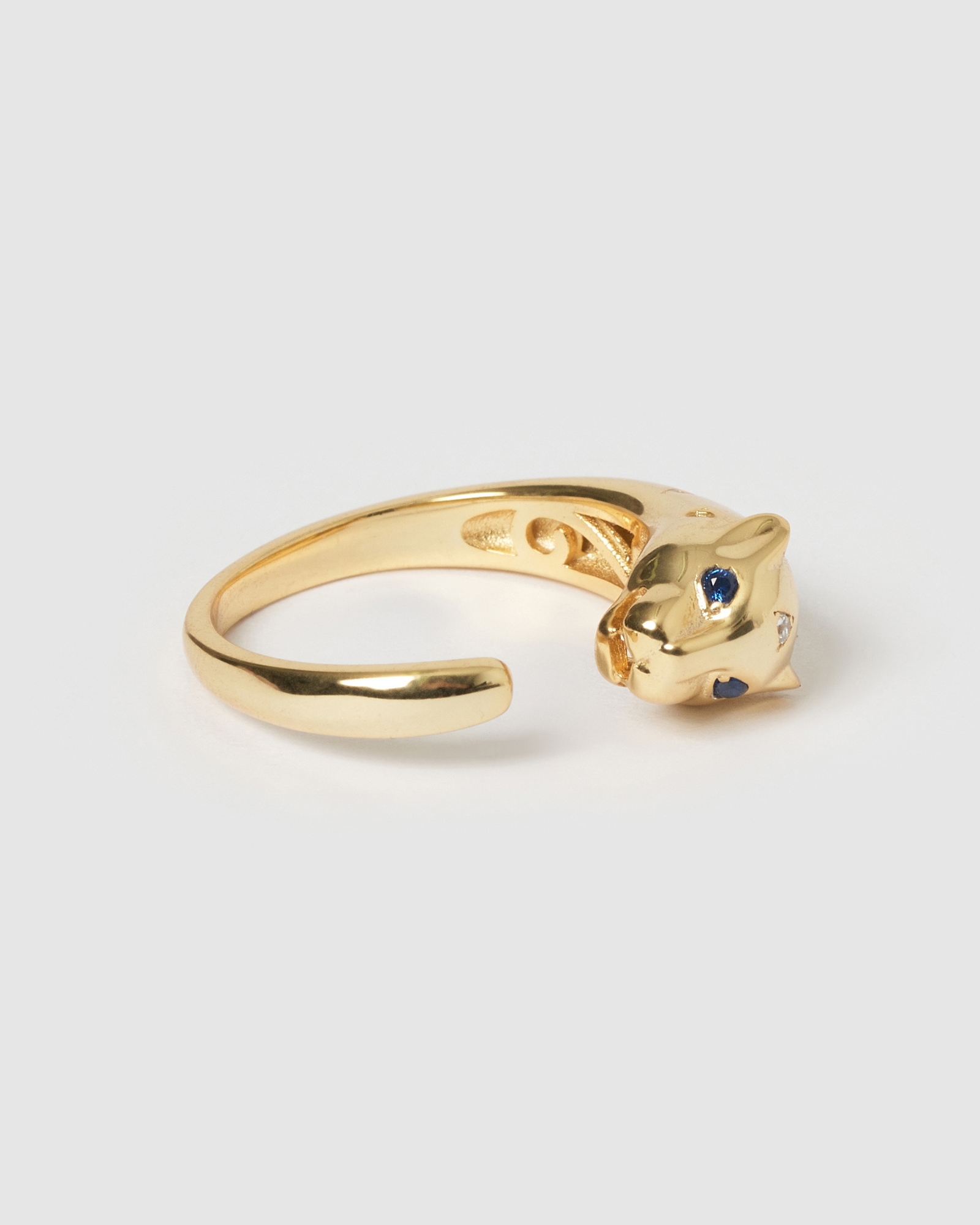 Effy Signature 14K Yellow Gold Diamond and Tsavorite Panther Ring, 0.4 |  effyjewelry.com