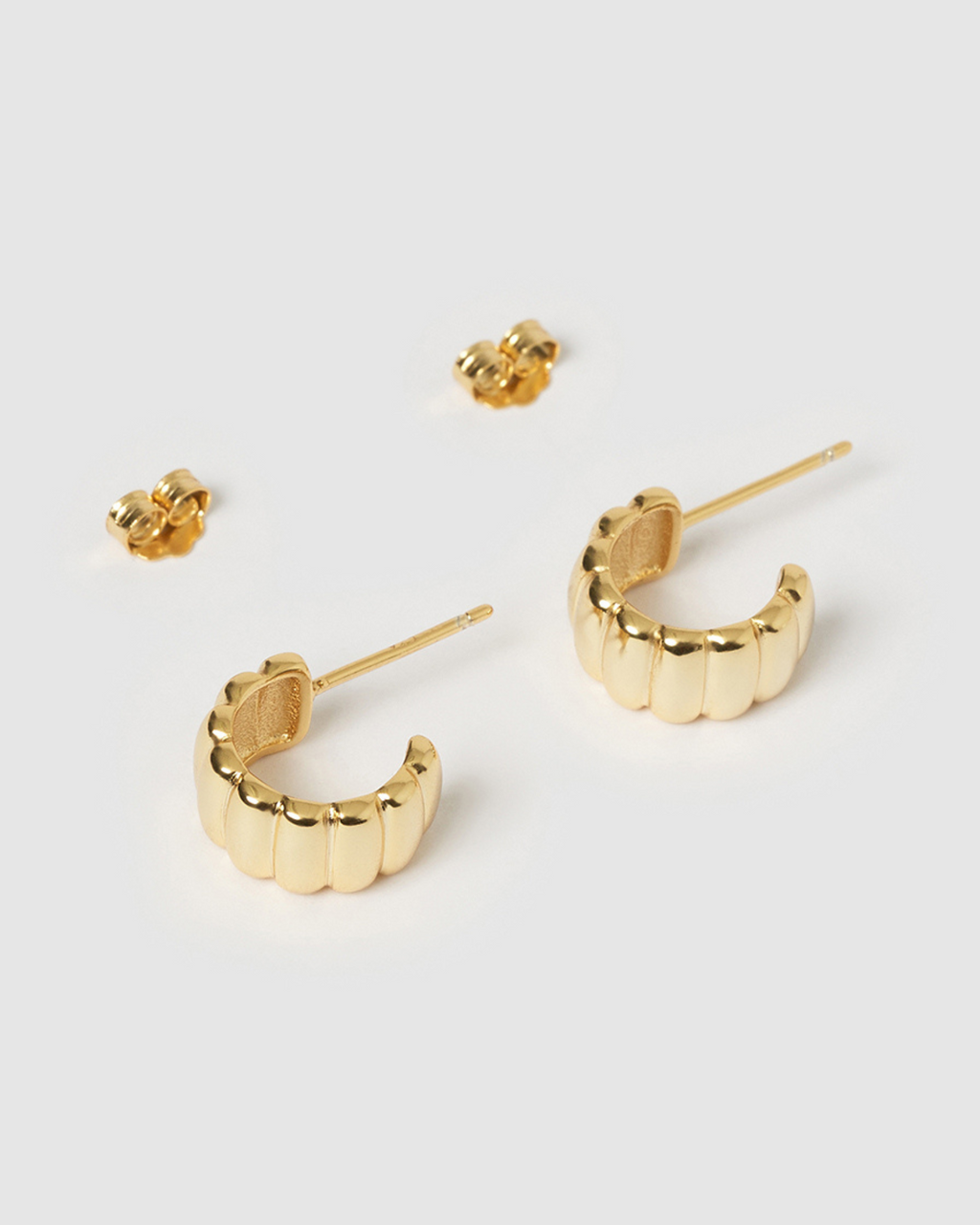 Izoa Celeste Mini Hoop Earrings Gold