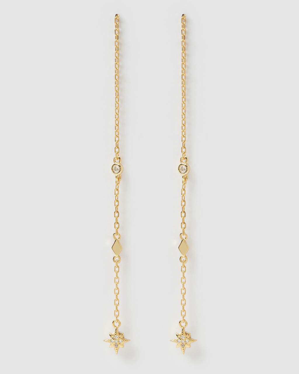 Izoa Lisa Thread Earrings Gold
