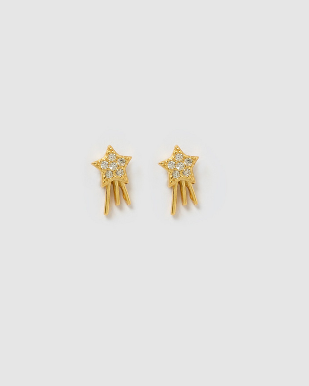 Izoa Astrid Stud Earrings Gold