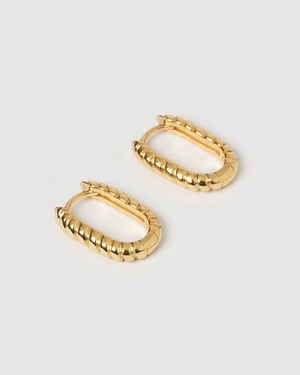 Izoa Luna Mini Hoop Earrings Gold