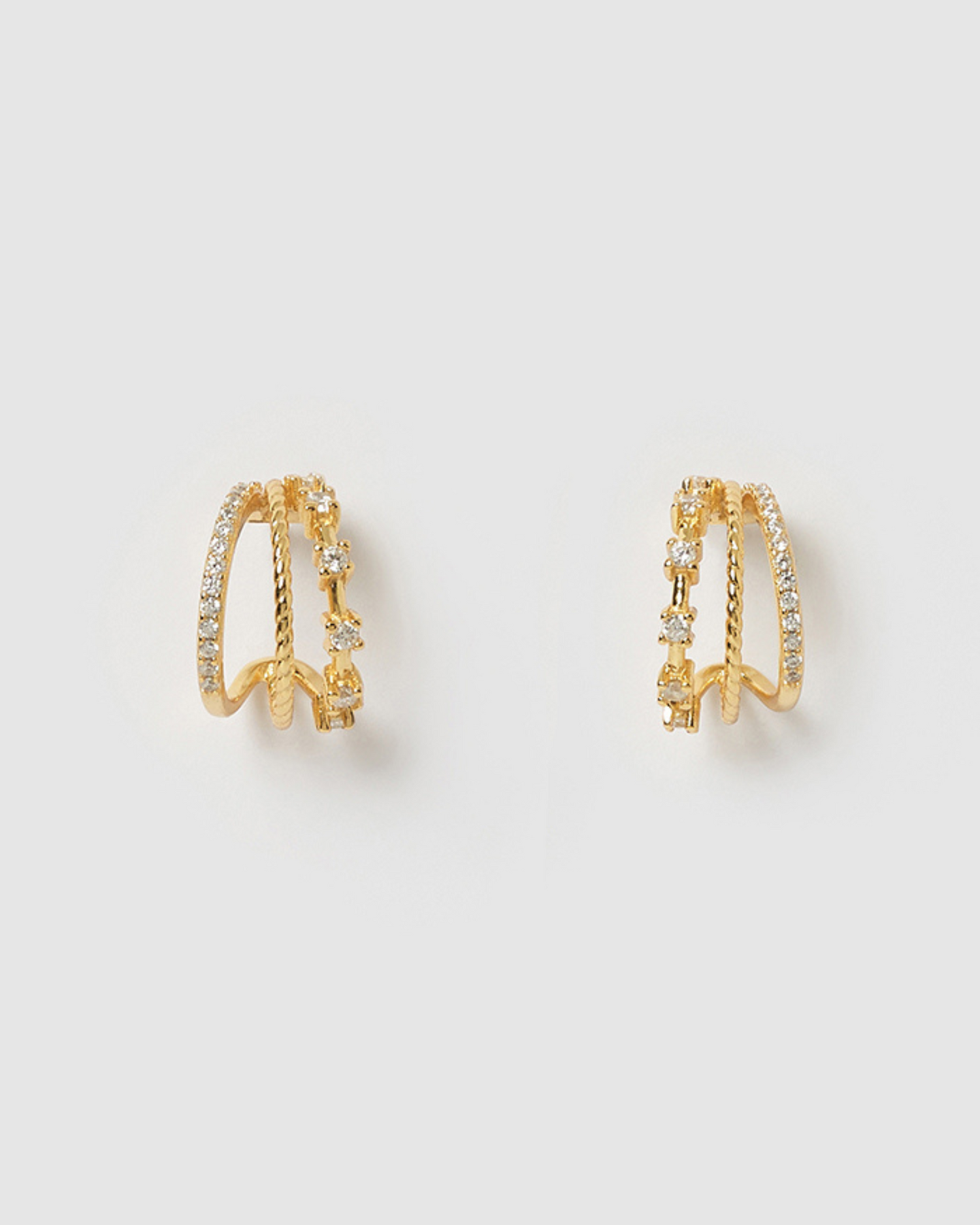 Izoa Galaxy Mini Hoop Earrings Gold