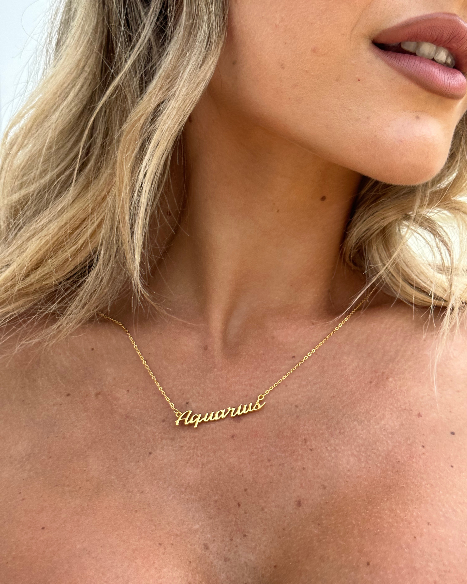 Aquarius symbol deals necklace