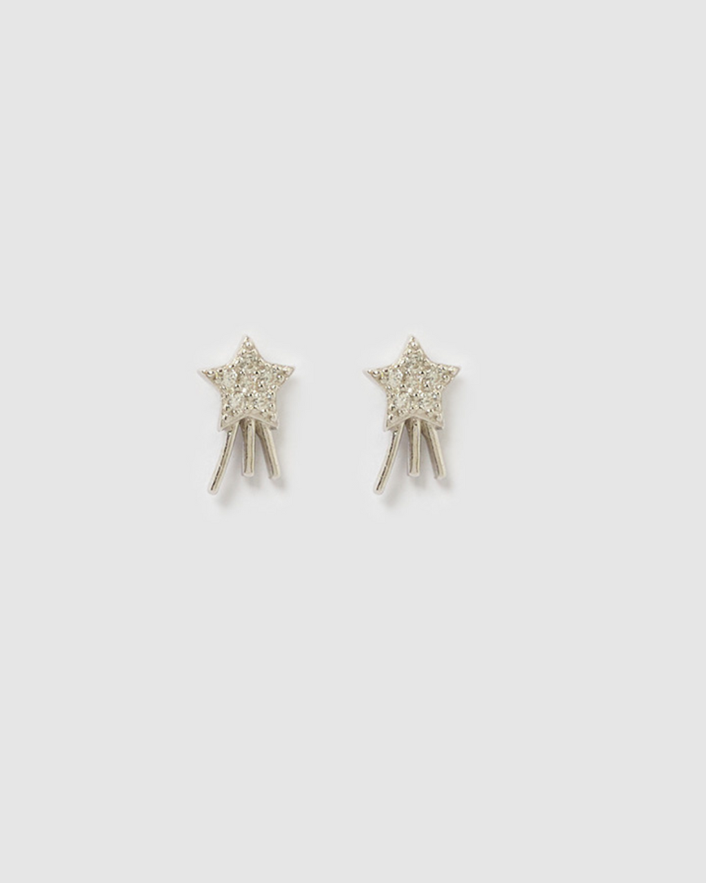 Izoa Astrid Stud Earrings Silver