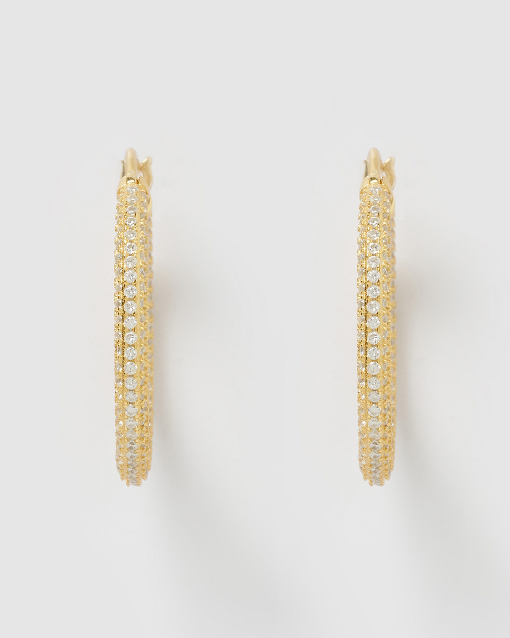 Izoa Alexa Hoop Earrings Gold