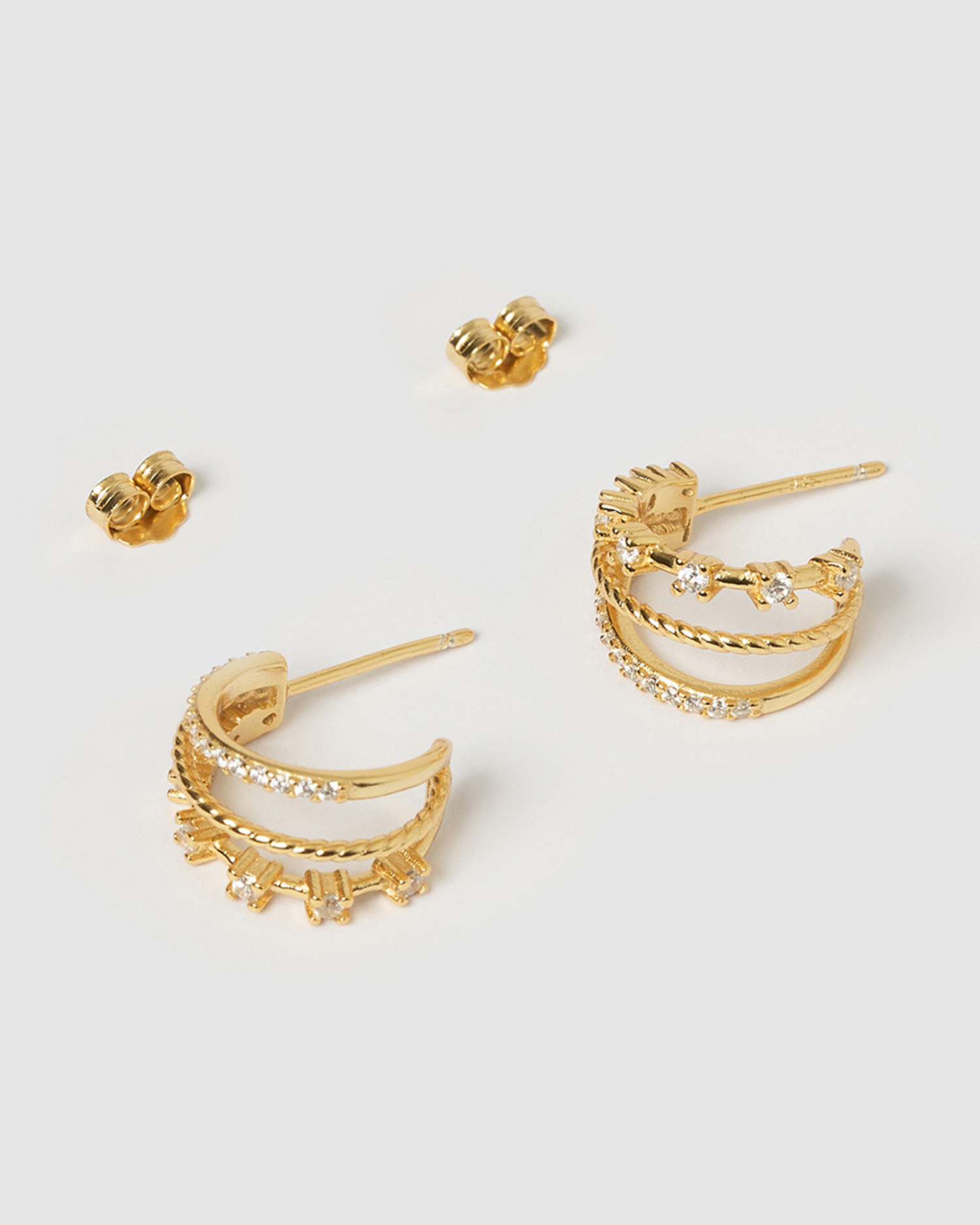Izoa Galaxy Mini Hoop Earrings Gold