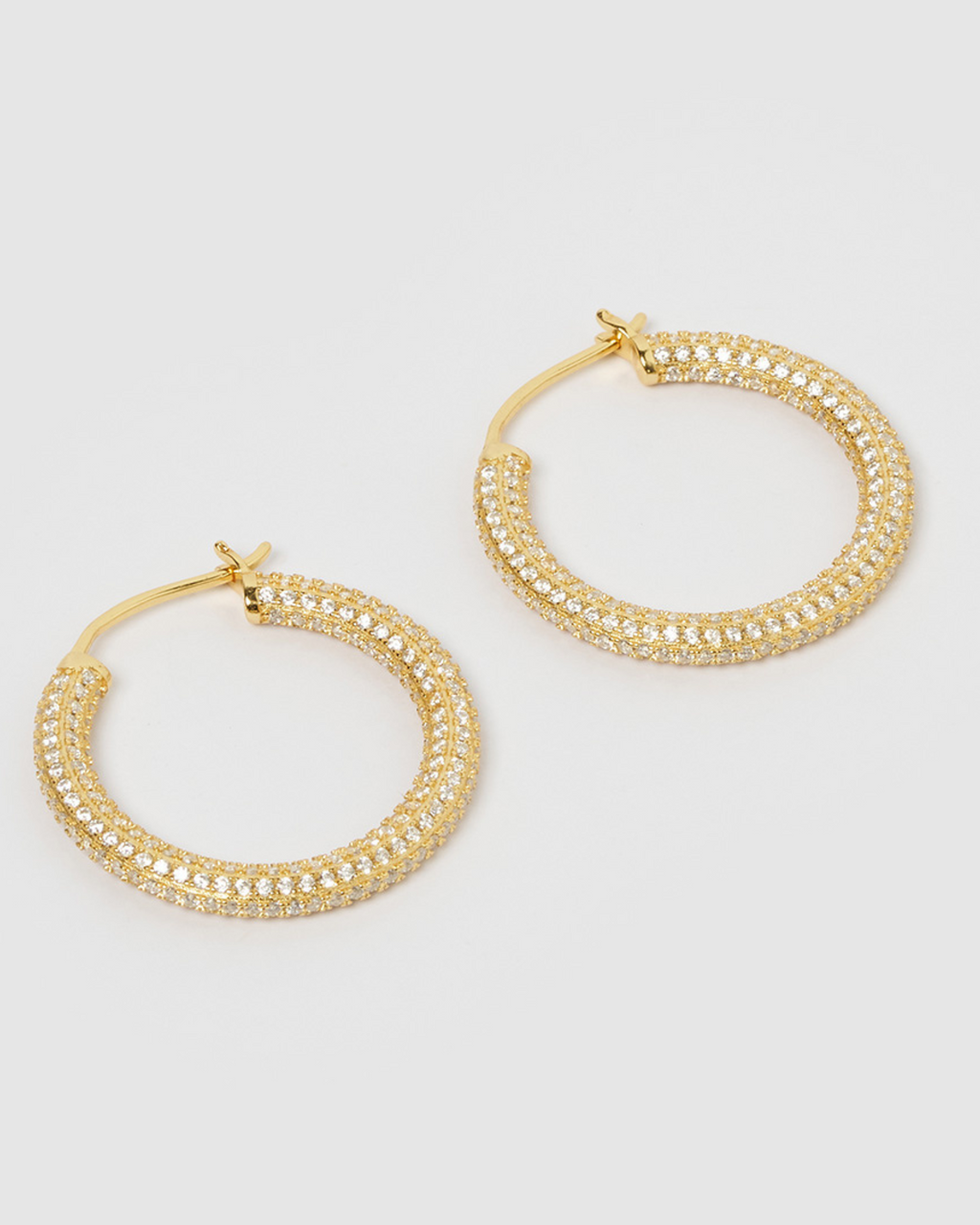 Izoa Alexa Hoop Earrings Gold