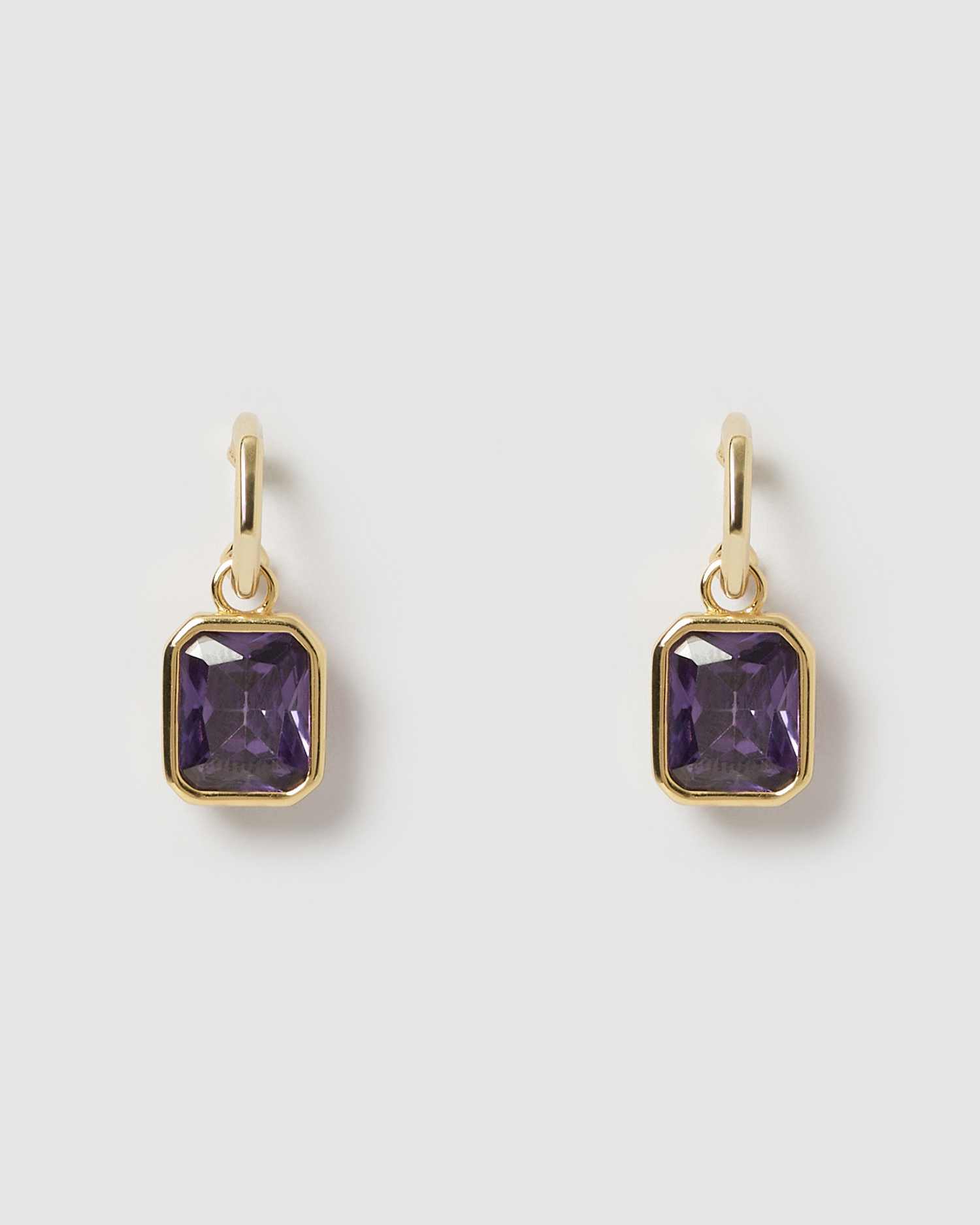 Izoa Radiance Mini Hoop Gold Purple