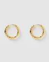 Izoa Rosetta Hoop Earrings Gold Clear
