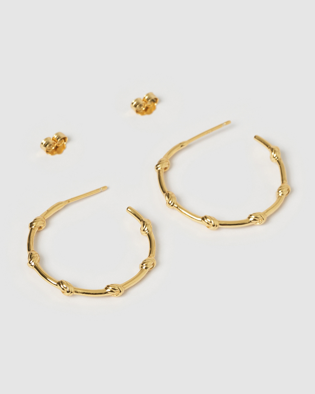 Izoa Iris Hoop Earrings Gold