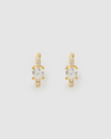 Izoa Priya Huggie Earrings Gold
