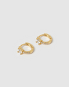 Izoa Priya Huggie Earrings Gold