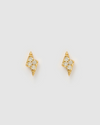 Izoa Strike Stud Earrings in Gold