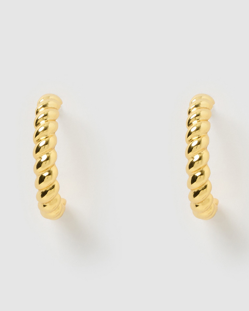 Izoa Kaelie Mini Hoop Earrings Gold