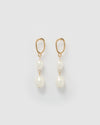 Izoa Aislinn Earrings Gold Freshwater Pearl