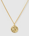 Izoa Angels Eye Pendant Necklace Gold