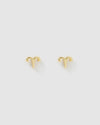Izoa Aries Star Sign Symbol Stud Gold