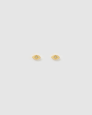 Izoa Abby Stud Earrings Gold