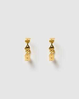 Izoa Adelle Hoop Earrings Gold