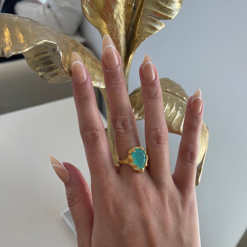 Izoa Aida Ring Gold Jade