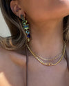 Izoa Alison Earrings Gold Green Blue