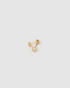 Izoa Alphabet Mini Letter G Stud Earrings Gold