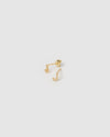 Izoa Alphabet Mini Letter J Stud Earrings Gold