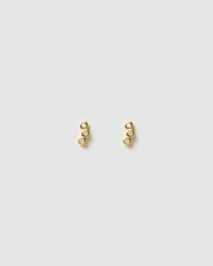 Izoa Andie Stud Earrings Gold