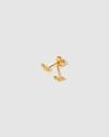 Izoa Andie Stud Earrings Gold