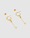 Izoa Anika Hoop Earrings Gold