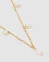 Izoa Anjelica Freshwater Pearl Necklace Gold