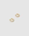 Izoa Ann Huggie Earrings Gold