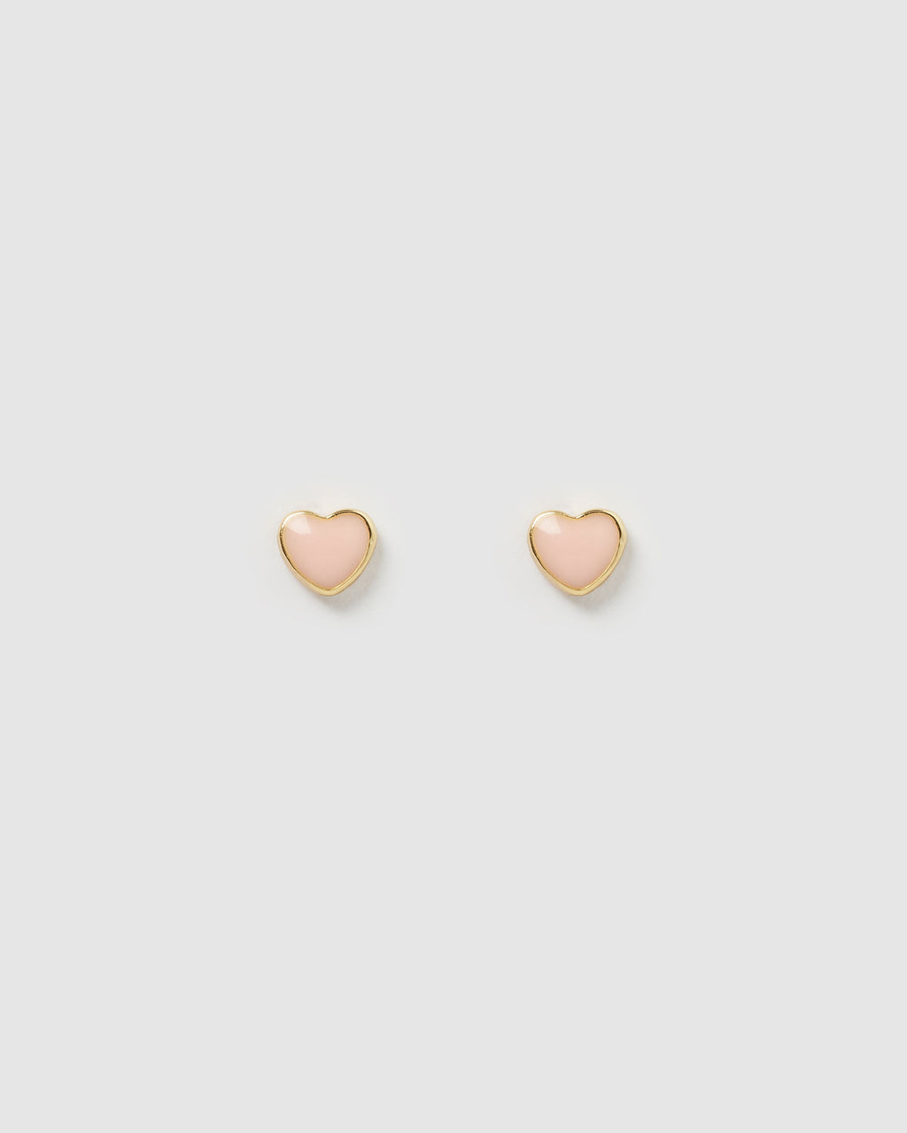 Izoa Autumn Stud Earrings Gold Pink