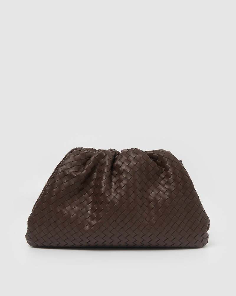 Izoa Vincenza Woven Bag Chocolate