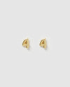 Izoa Number 4 Stud Earrings Gold