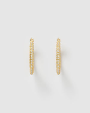 Izoa Alexa Hoop Earrings Gold